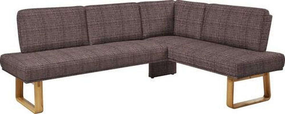 ECKBANK 240/174 cm  in Eichefarben, Dunkelbraun  - Eichefarben/Dunkelbraun, Design, Holz/Textil (240/174cm) - Dieter Knoll