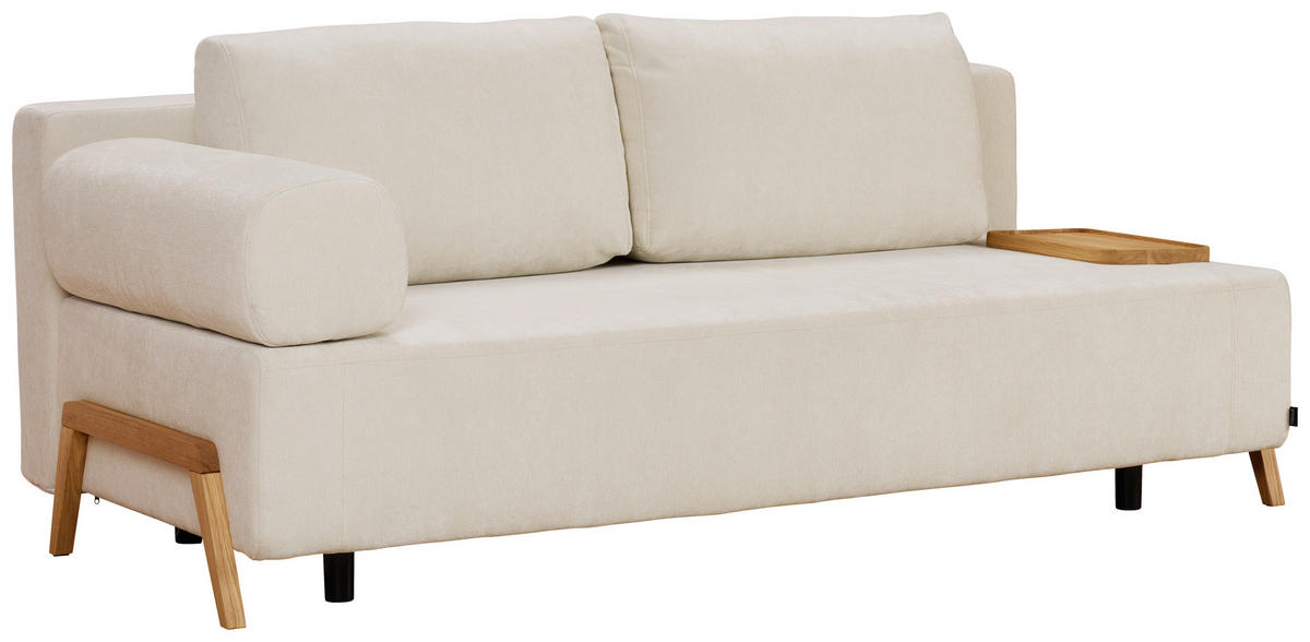 SCHLAFSOFA in Holz, Textil Creme  - Creme/Naturfarben, Design, Holz/Textil (211/88/102cm) - Niels Andersson