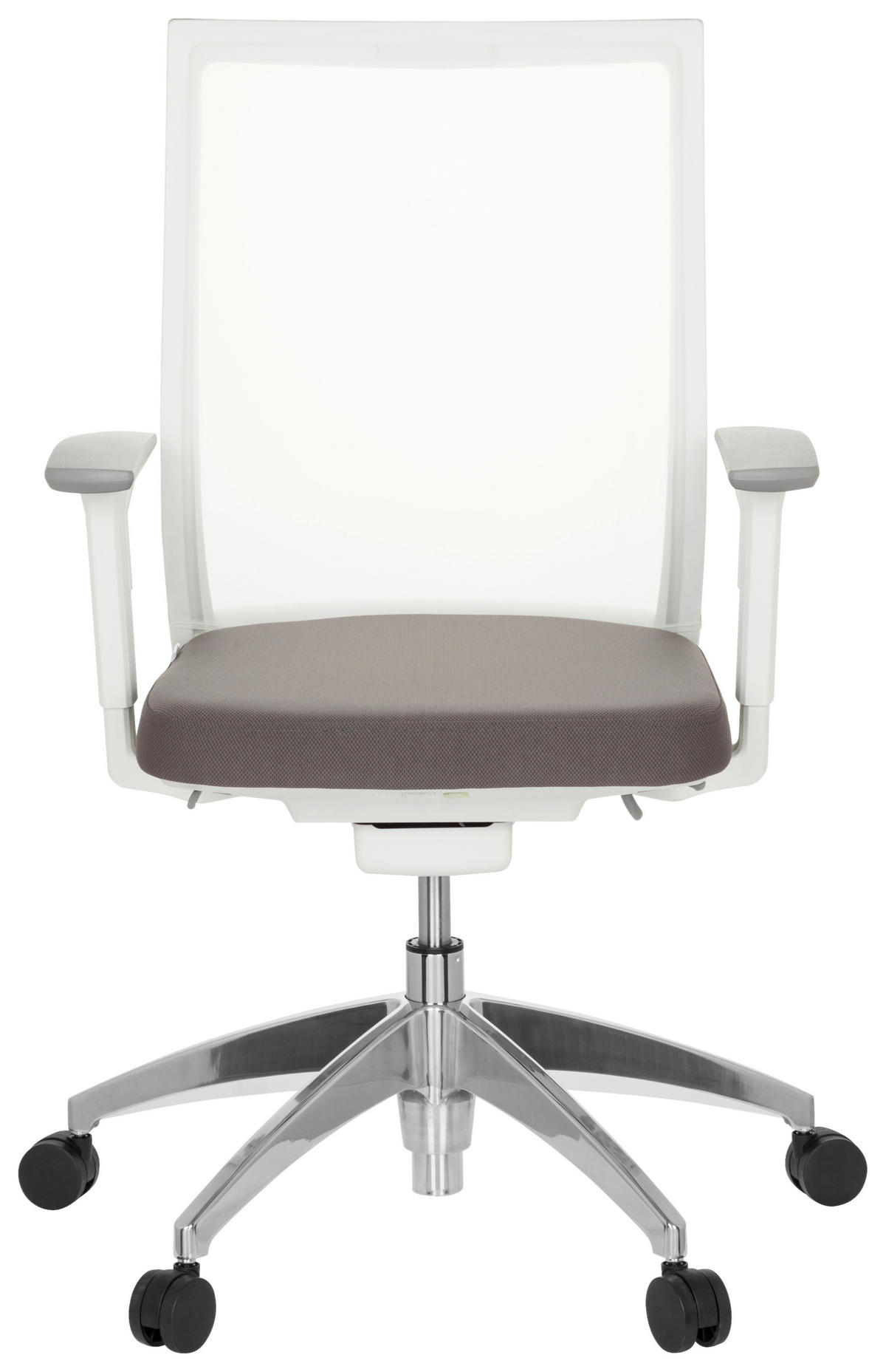OTOČNÁ ŽIDLE, síťovina, plochá tkanina, šedá, bílá - šedá/bílá, Moderní, kov/textil (63/97/55cm) - MID.YOU