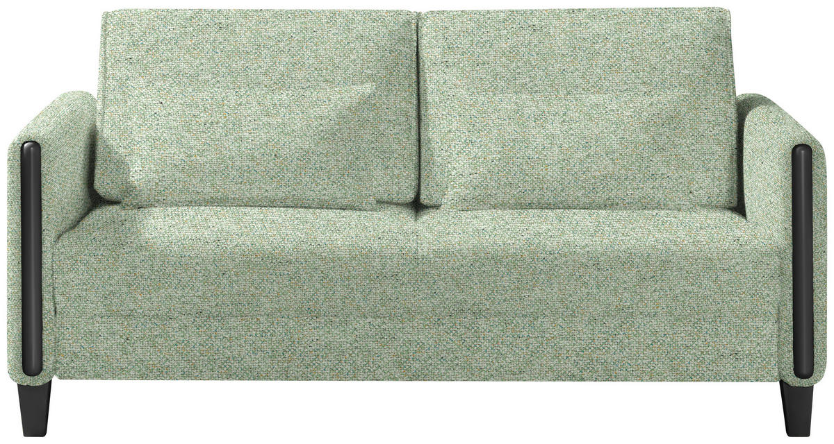 SCHLAFSOFA in Holz, Textil Schwarz, Hellgrün  - Schwarz/Hellgrün, Design, Holz/Textil (174/88/104cm) - Niels Andersson