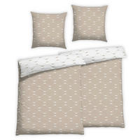 Bettwäsche 2er Set 4-teilig Renforcé 135/200 cm  - Beige, Design, Textil (135/200cm) - Florella