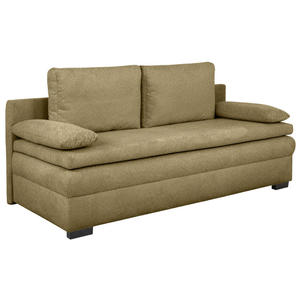 Thumbnail - Carryhome Schlafsofa, Olivgrün, Textil, 2-Sitzer, Füllung: Schaumstoff, Silikon,Schaumstoff, Silikon, 195x93x83 cm, Lieg...