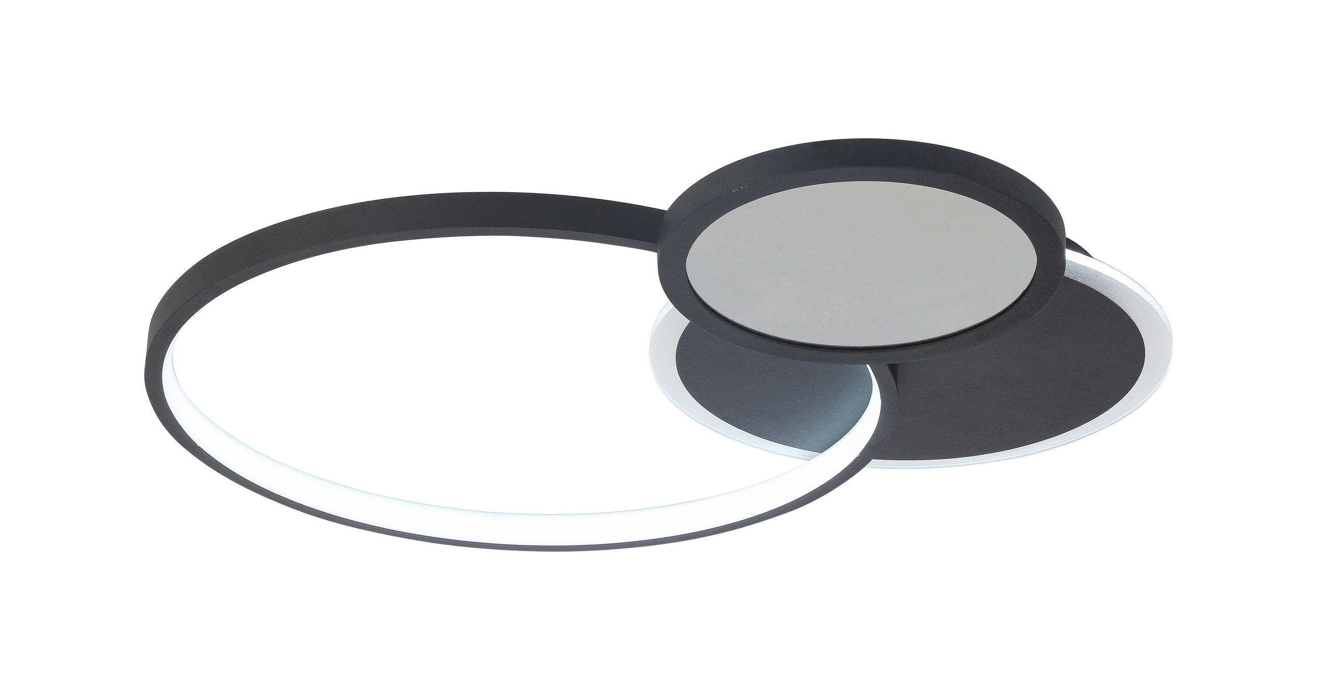 PLAFONIERĂ CU LED - negru, Lifestyle, plastic/metal (55/45/7,5cm) - Novel