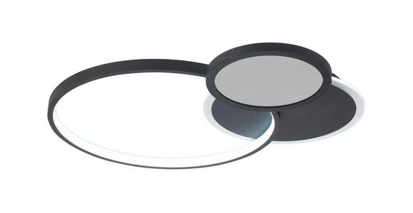 LED-DECKENLEUCHTE 55/45/7,5 cm - Schwarz, LIFESTYLE, Kunststoff/Metall (55/45/7,5cm) - Novel