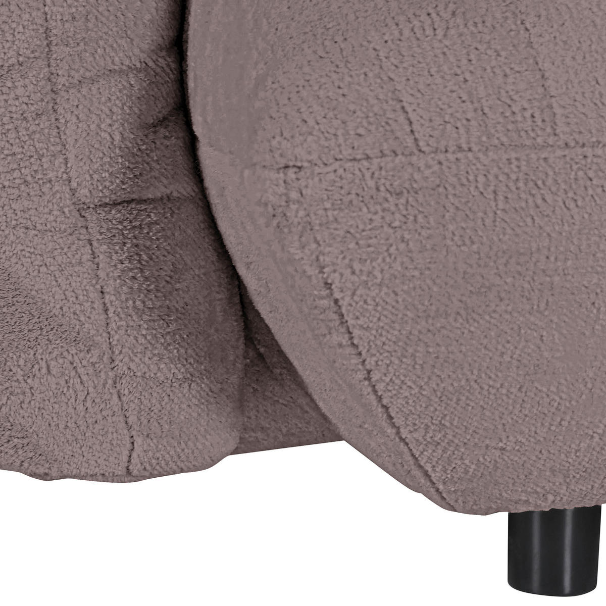 BIG SOFFA i plysch lerfärgad  - lerfärgad/svart, Klassisk, textil/plast (240/78/107cm) - MID.YOU