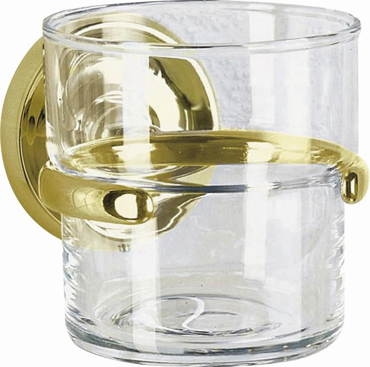 ZAHNPUTZBECHER Metall, Glas  - Goldfarben, Basics, Glas/Metall (7,5/9,7cm) - Smedbo