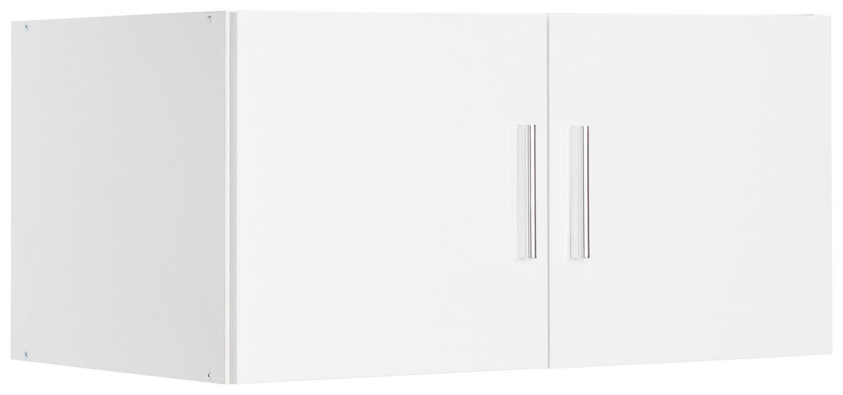 AUFSATZSCHRANK 80/40/40 cm   - Chromfarben/Weiß, Design, Holzwerkstoff/Kunststoff (80/40/40cm) - Xora