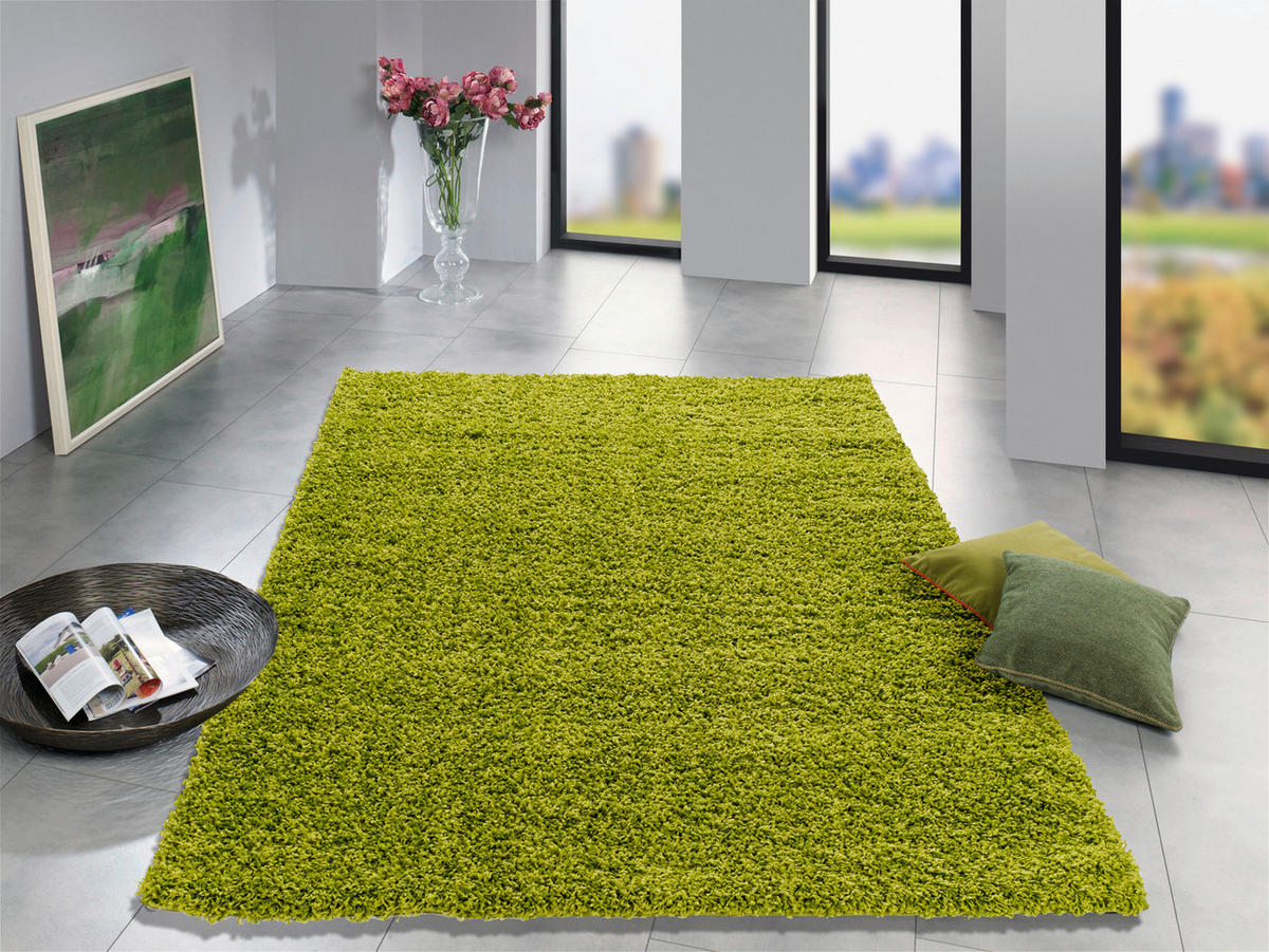 LÄUFER 80/240 cm FASHION SHAGGY  - Grün, Basics, Textil (80/240cm) - Novel