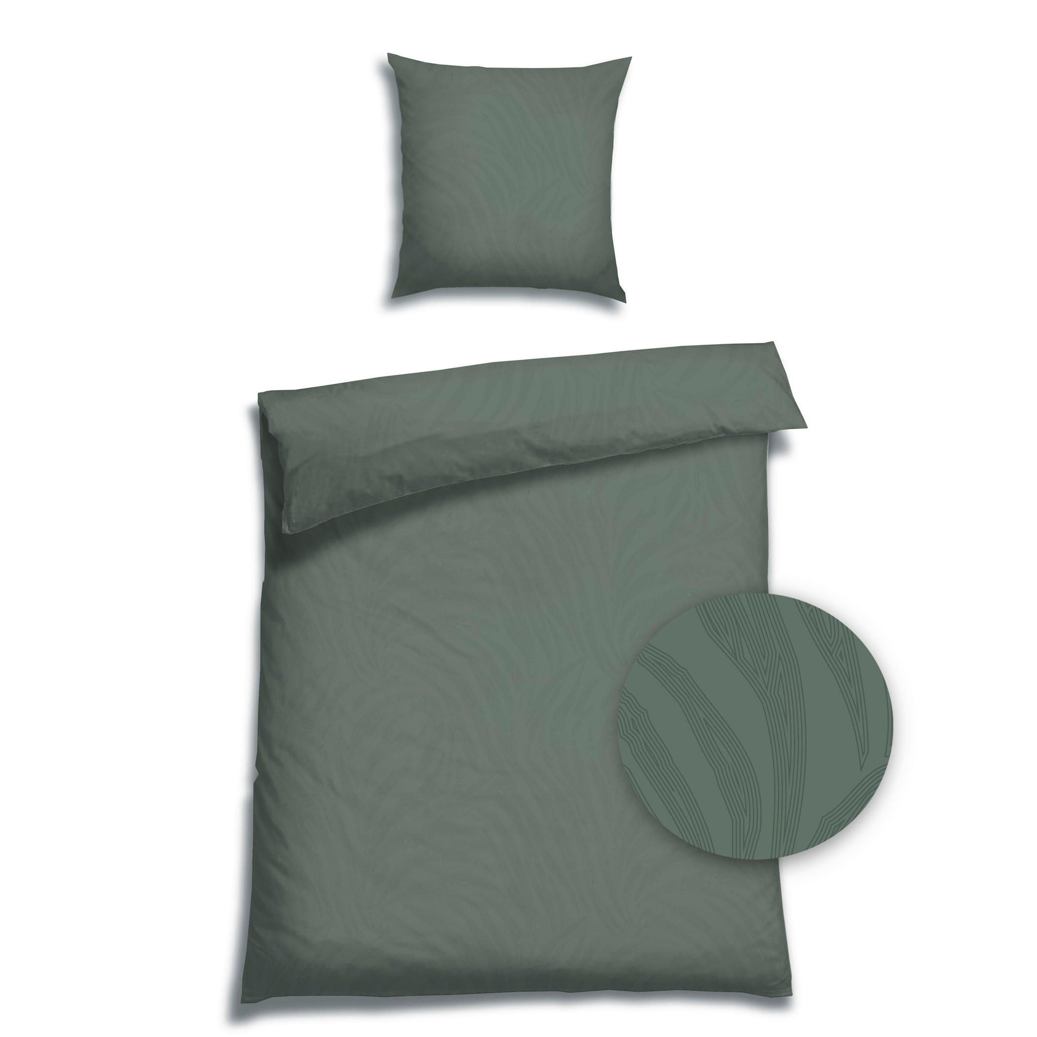 BETTWÄSCHE Flanell 155/220 cm  - Dunkelgrün, Basics, Textil (155/220cm) - Florella