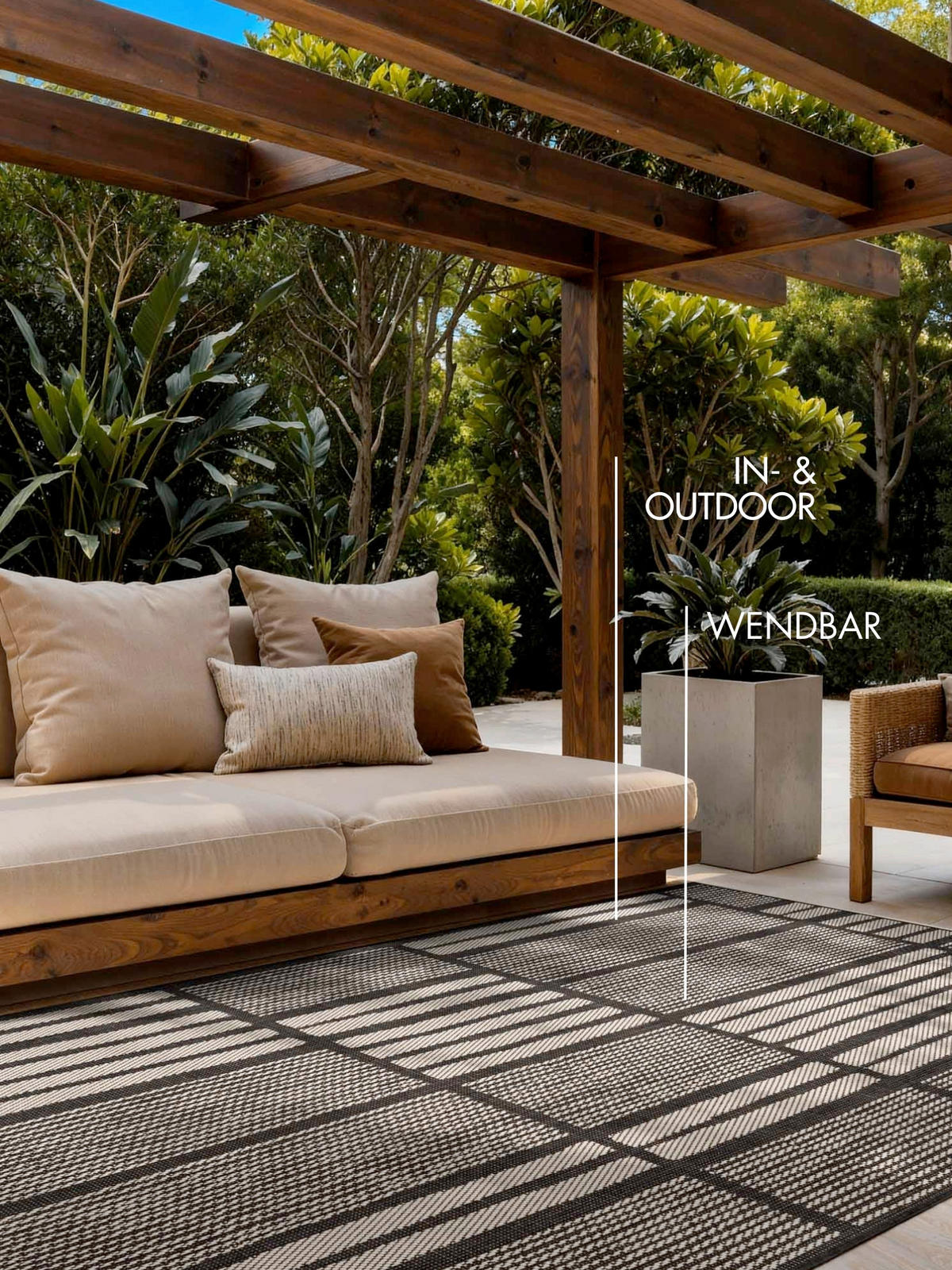 FLACHWEBETEPPICH 160/230 cm Haringey Schwarz, Weiß rechteckig  - Schwarz/Weiß, Design, Kunststoff (160/230cm)