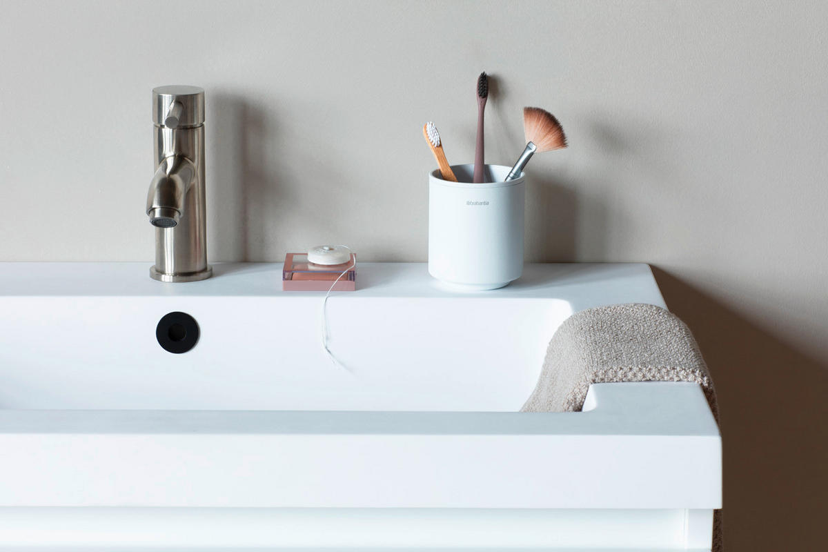 KUPAONSKA ČAŠA  bijela  metal, plastika  MINDSET  - bijela, Basics, metal/plastika (8.1/9.4/8.1cm) - Brabantia