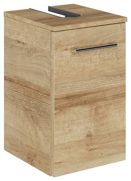 WASCHBECKENUNTERSCHRANK 30/49,8/33,3 cm  - Chromfarben/Eichefarben, KONVENTIONELL, Holzwerkstoff/Metall (30/49,8/33,3cm) - Sadena