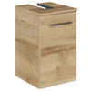 WASCHBECKENUNTERSCHRANK 30/49,8/33,3 cm  - Chromfarben/Eichefarben, KONVENTIONELL, Holzwerkstoff/Metall (30/49,8/33,3cm) - Sadena