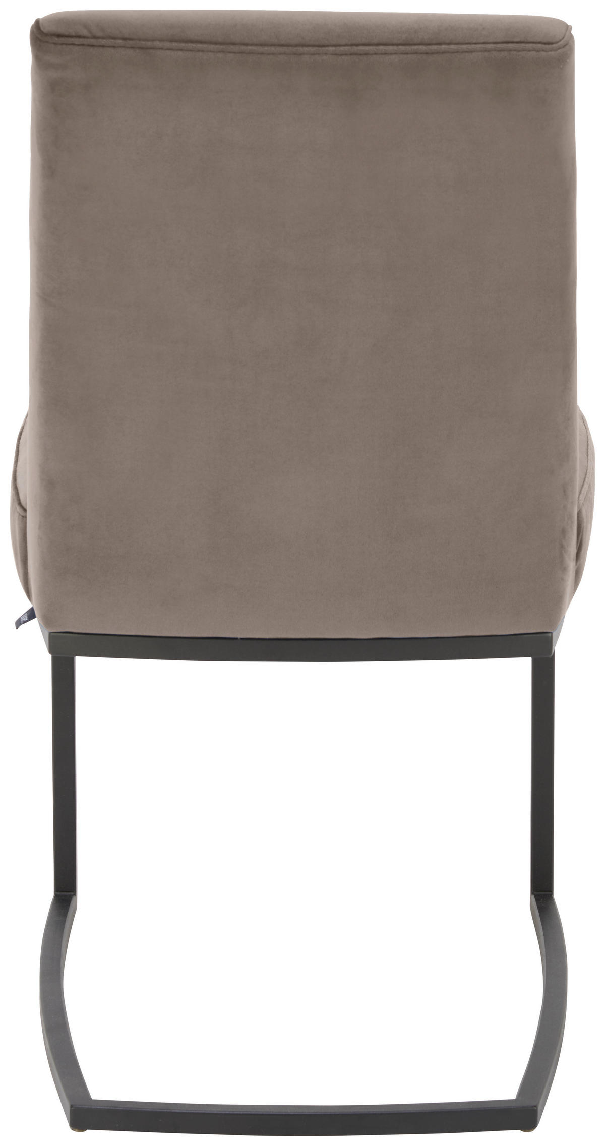 SCHWINGSTUHL  in Velours  - Graubraun/Schwarz, Design, Textil/Metall (46/88/61cm) - Joop!