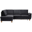 ECKSOFA in Flachgewebe Anthrazit  - Eichefarben/Anthrazit, Design, Holz/Textil (185/253cm) - Cantus