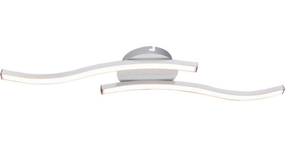 LED-DECKENLEUCHTE 55,5/12/7 cm   - Silberfarben, Basics, Kunststoff/Metall (55,5/12/7cm) - Novel