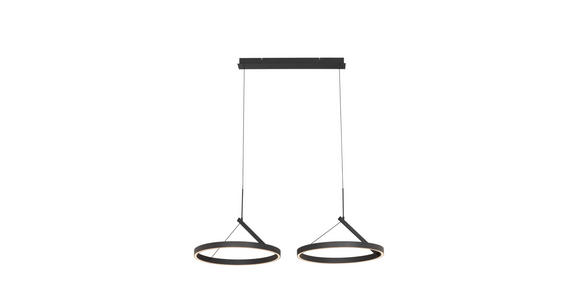 LED-HÄNGELEUCHTE Aero 98/45/150 cm   - Schwarz, Design, Metall (98/45/150cm) - Dieter Knoll