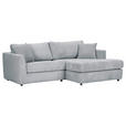 ECKSOFA  in Cord Hellgrau  234/170 cm  - Hellgrau/Schwarz, KONVENTIONELL, Kunststoff/Textil (234/170cm) - Carryhome