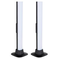LED-Tischleuchte 2er SET 3/3/32,5 cm   - Opal/Schwarz, Design, Kunststoff (3/3/32,5cm) - Globo