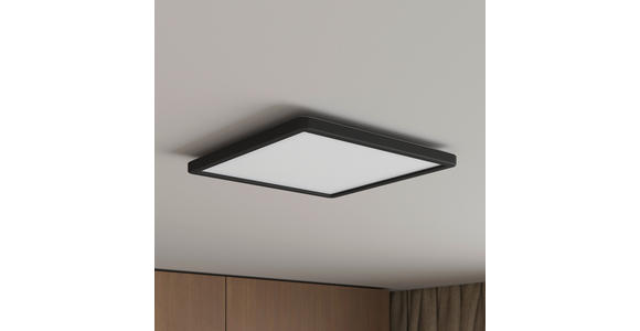 LED-DECKENLEUCHTE 29,3/29,3/2,8 cm   - Schwarz, Basics, Kunststoff (29,3/29,3/2,8cm) - Novel