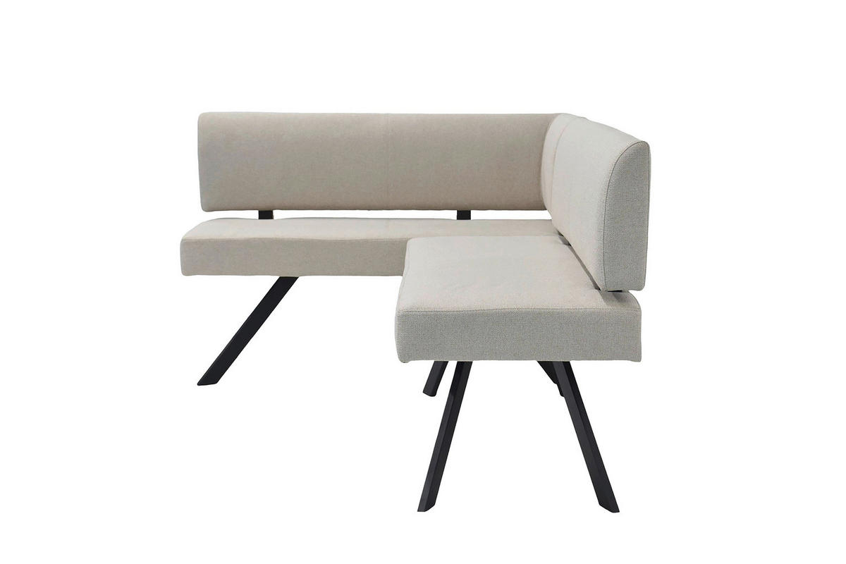 ECKBANK 85/182 cm Taupe   - Taupe/Schwarz, MODERN, Textil/Metall (85/182cm) - MID.YOU