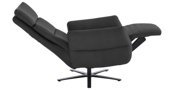 RELAXSESSEL in Leder Anthrazit - Anthrazit/Schwarz, Design, Leder/Metall (82/119/85cm) - Dieter Knoll