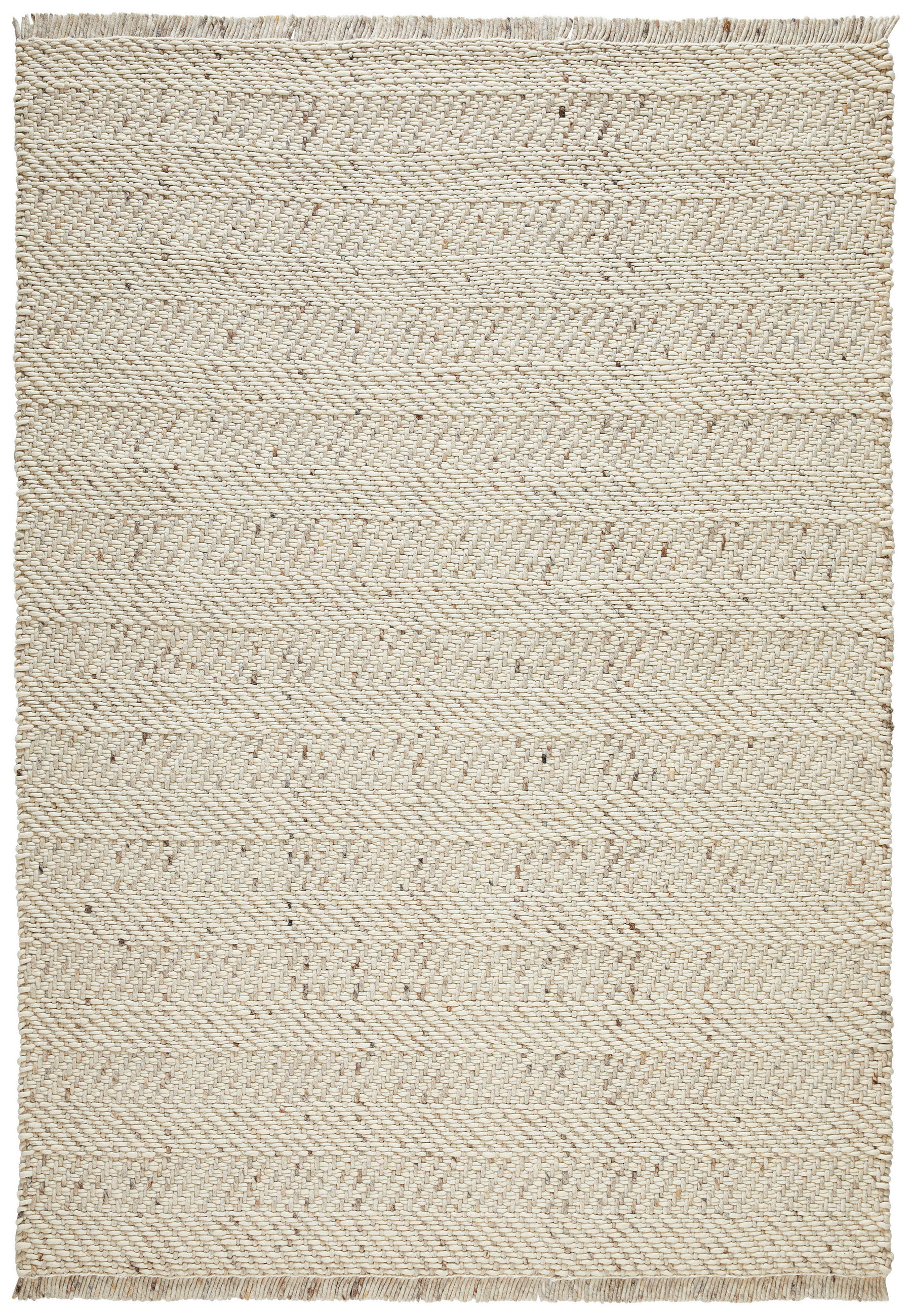 HANDVÄVD MATTA 70/130 cm Kärnten  - vit/beige, Basics, textil (70/130cm) - Linea Natura
