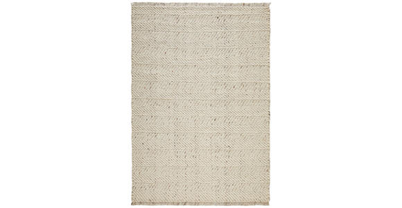 HANDWEBTEPPICH 70/130 cm  - Beige/Weiß, Basics, Textil (70/130cm) - Linea Natura