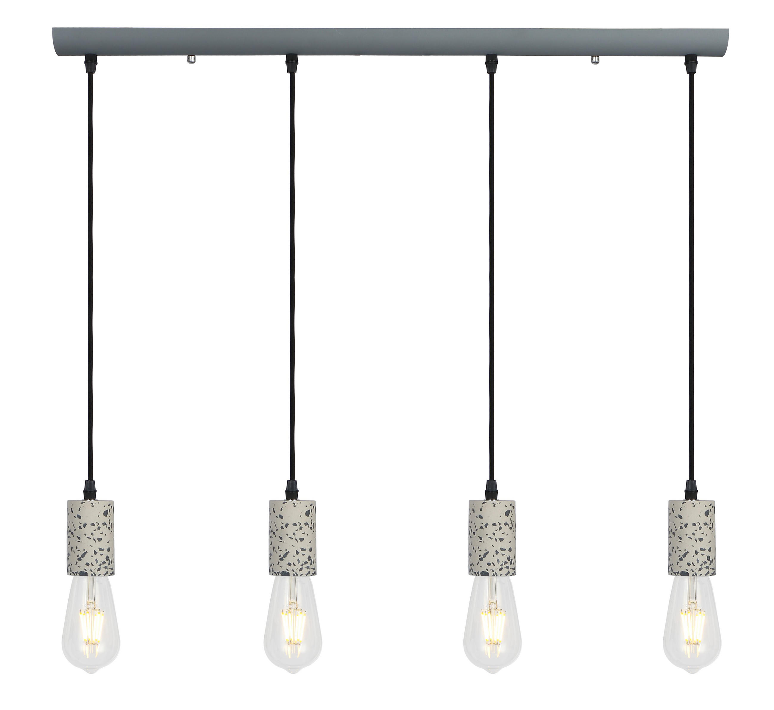 HÄNGELEUCHTE 80/5,5/120 cm  - Grau, Basics, Stein/Metall (80/5,5/120cm) - Globo
