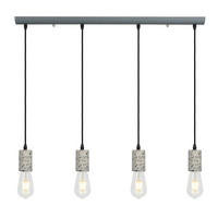 HÄNGELEUCHTE 80/5,5/120 cm   - Grau, Basics, Stein/Metall (80/5,5/120cm) - Globo