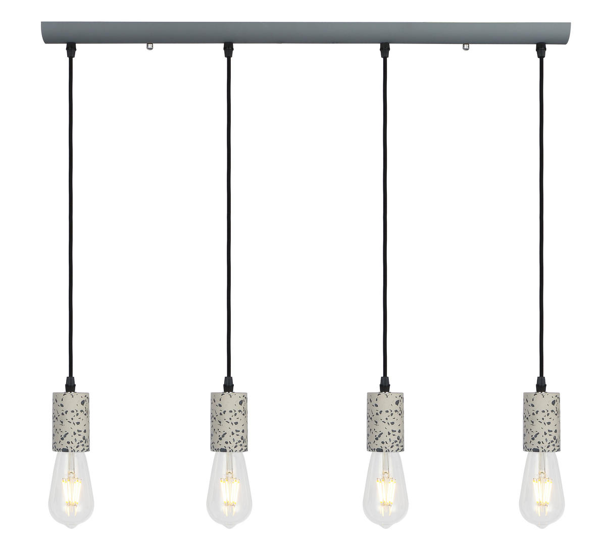 HÄNGELEUCHTE 80/5,5/120 cm   - Grau, Basics, Stein/Metall (80/5,5/120cm) - Globo