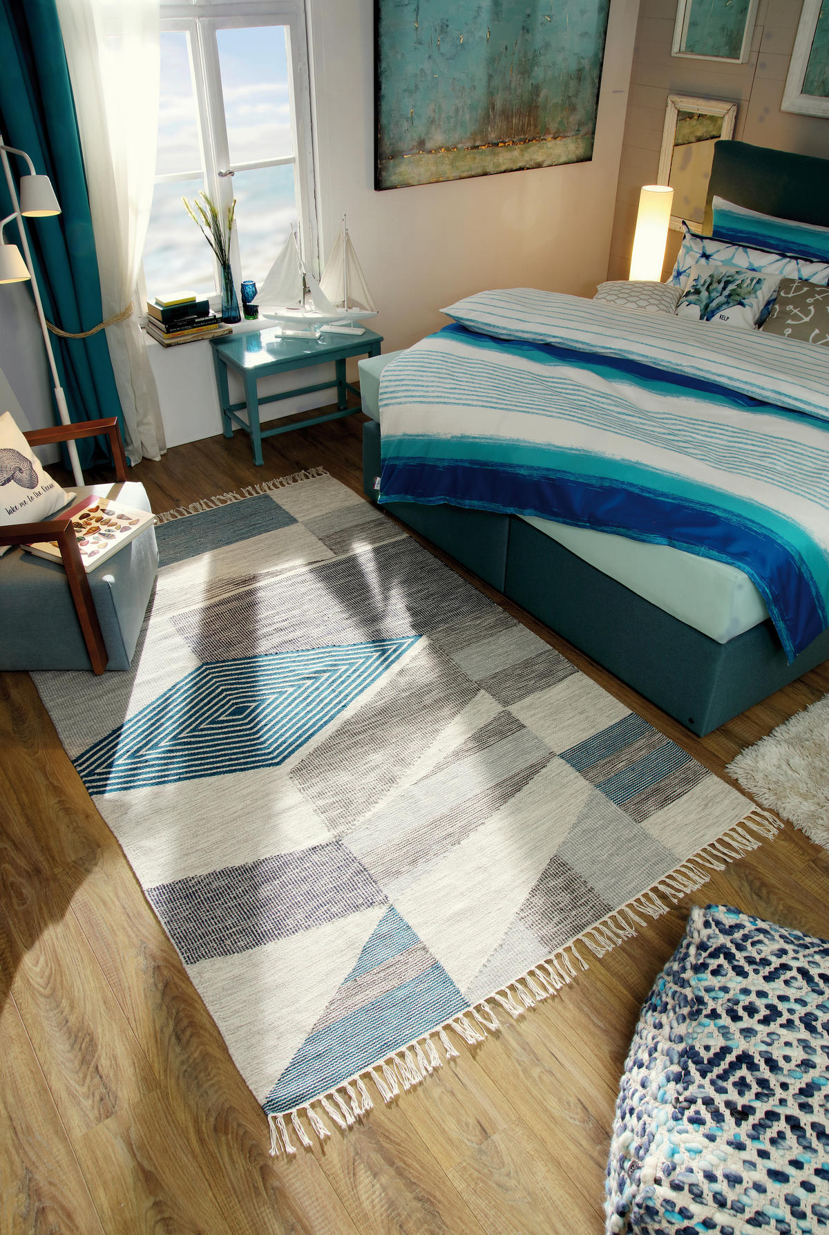TEPPICH 160/230 cm Türkis  - Türkis, Design, Textil (160/230cm) - Tom Tailor