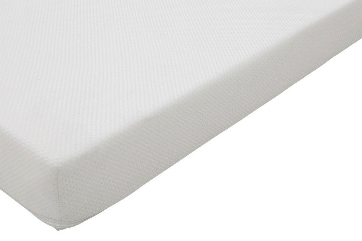 KOMFORTSCHAUMMATRATZE DAILY, 90/200 cm, Höhe ca.: 10 cm, H2 = mittel,  - Weiß, Basics, Textil (90/200cm) - MID.YOU