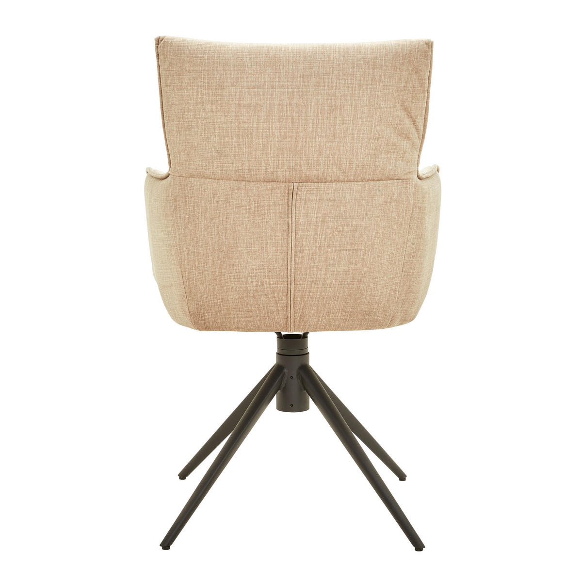 ARMLEHNSTUHL  in Eisen Velours  - Creme/Schwarz, Design, Textil/Metall (58/91/62cm) - Dieter Knoll