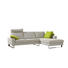 Ecksofa Webstoff Rücken echt - Beige/Hellgrau, Design, Textil (266/192cm) - Erpo