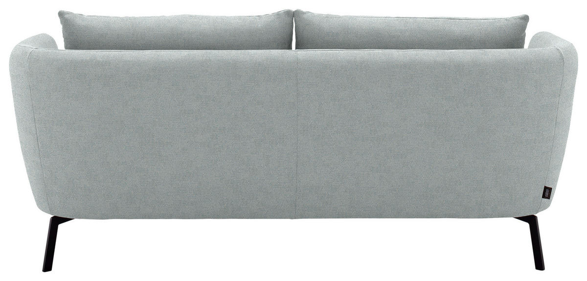 2,5-SITZER  in Flachgewebe Weißblau  - Schwarz/Weißblau, Design, Textil/Metall (190/71/91cm) - Schöner Wohnen