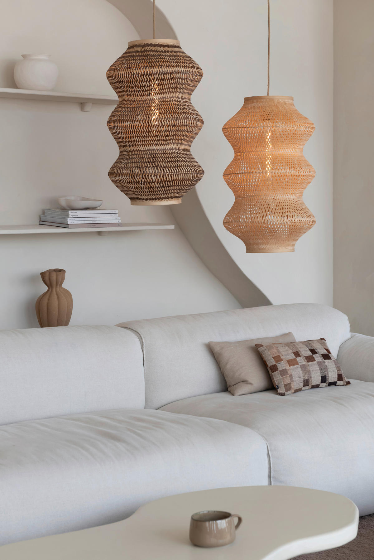 HÄNGELEUCHTE 40/67 cm  - Naturfarben, Basics, Naturmaterialien (40/67cm) - Good & Mojo