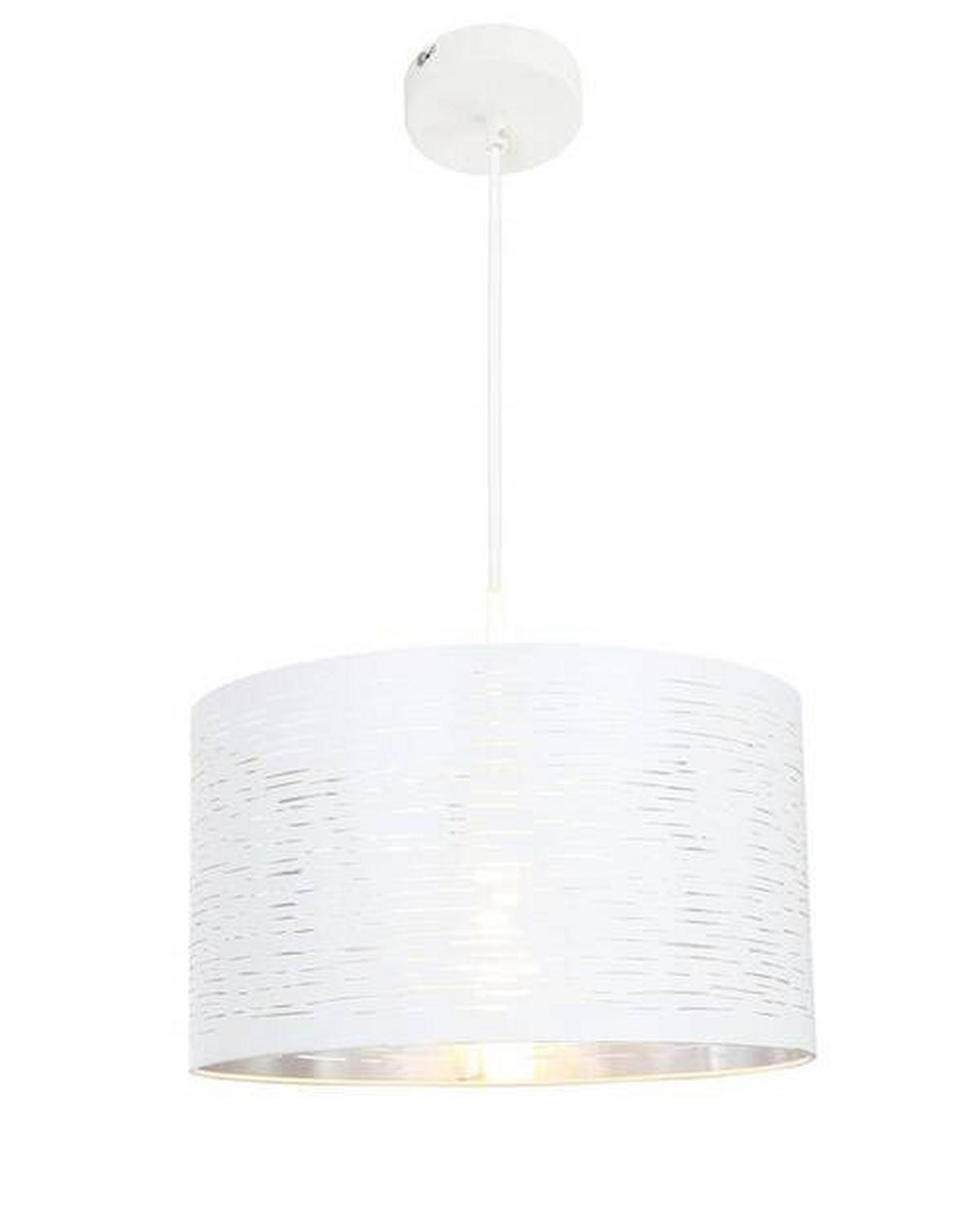 VISEČA SVETILKA        38/120 cm      E27 - barve kroma/bela, Design, kovina/umetna masa (38/120cm) - Globo