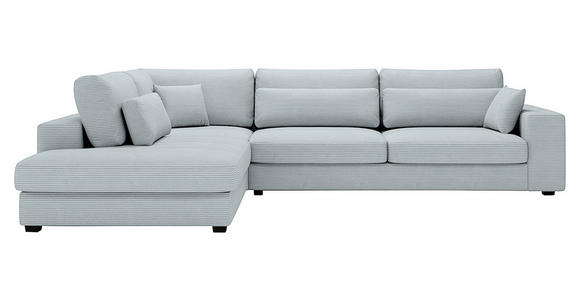 ECKSOFA  in Cord Pastellgrün  250/314 cm  - Pastellgrün/Schwarz, KONVENTIONELL, Kunststoff/Textil (250/314cm) - Carryhome