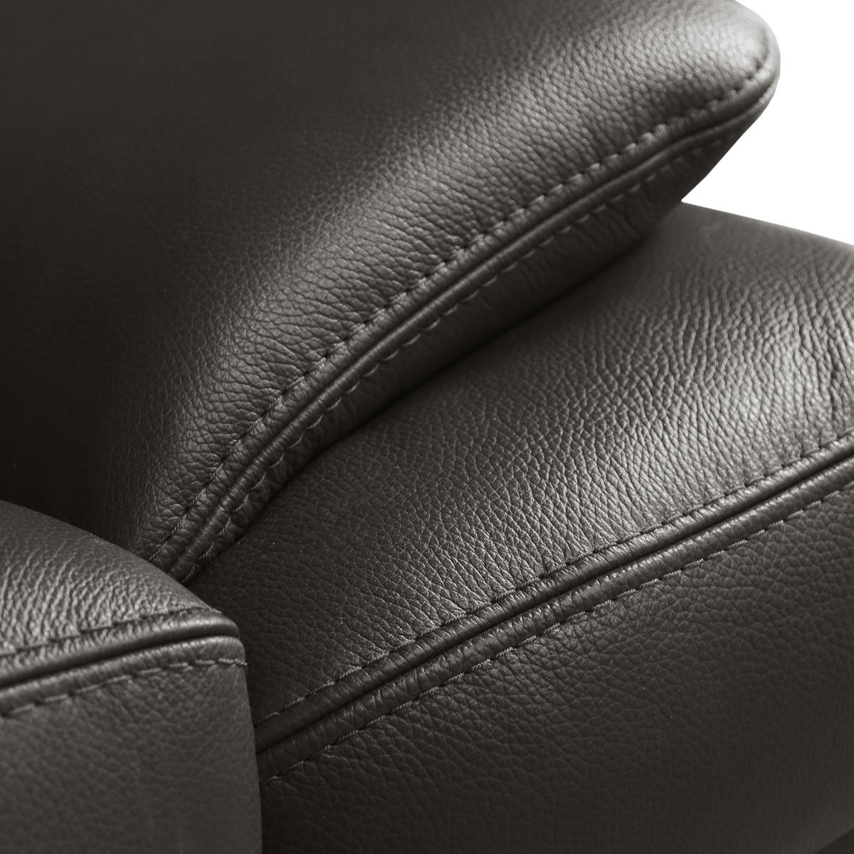 ECKSOFA  in Lederlook Echtleder Dunkelbraun  211/264 cm  - Dunkelbraun/Schwarz, Design, Leder/Textil (211/264cm) - Livetastic