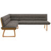 ECKBANK in Textil Dunkelbraun, Currygelb  - Currygelb/Eichefarben, Design, Holz/Textil (162/237cm) - Koinor