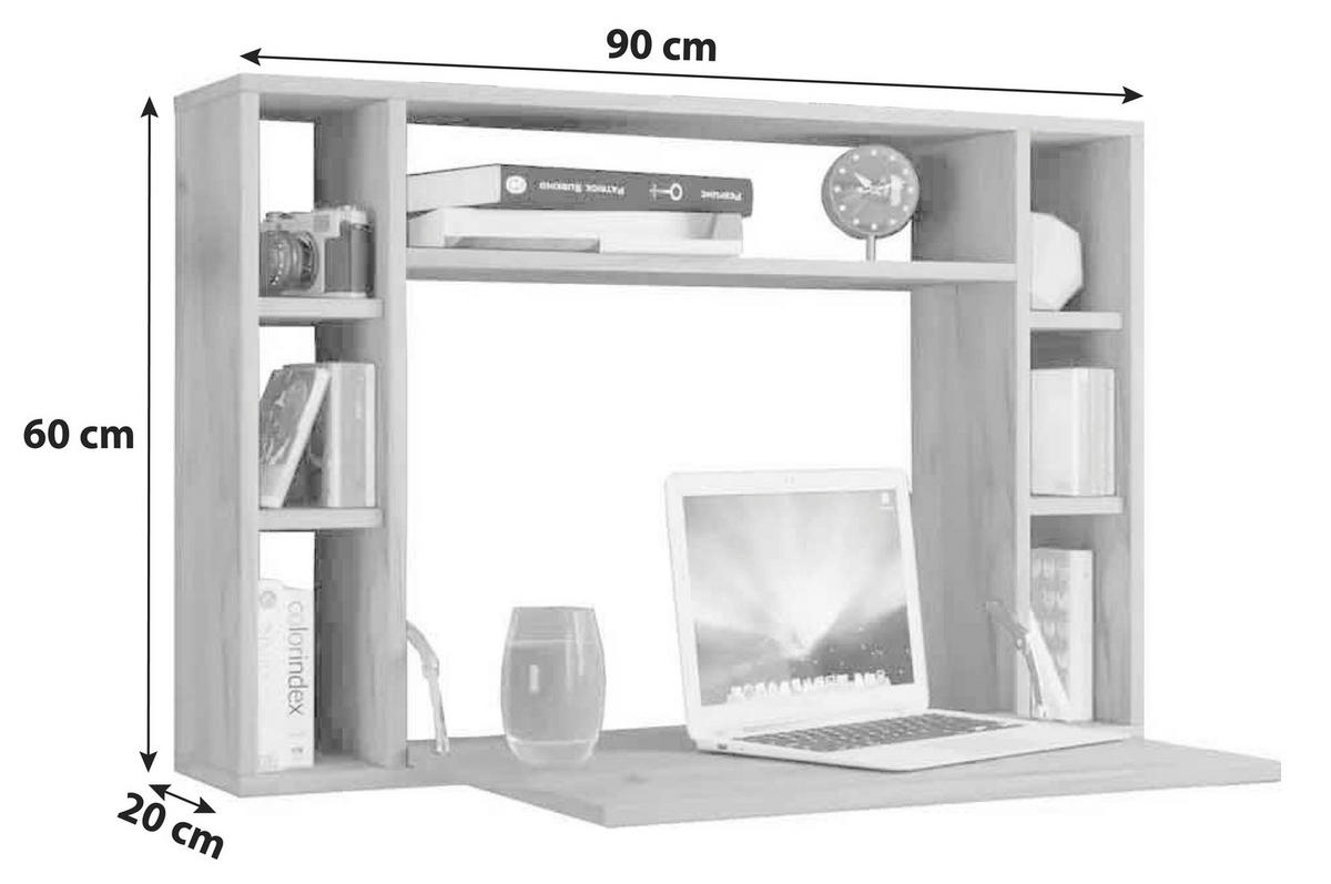 LAPTOPTISCH 90/20/60 cm  in Eichefarben, Honig  - Eichefarben/Honig, Basics, Holzwerkstoff (90/20/60cm) - MID.YOU