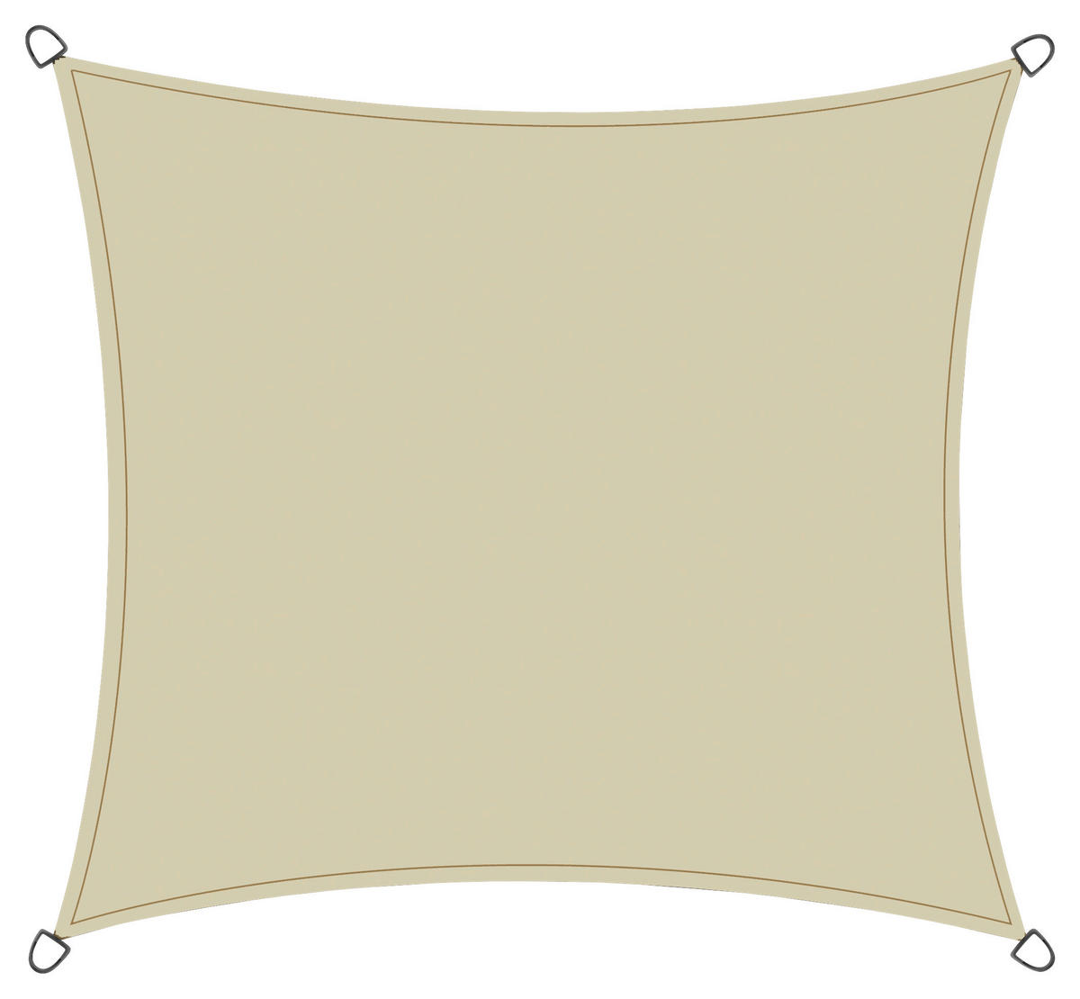 GARTENSONNENSEGEL - Ecru, KONVENTIONELL, Textil/Metall (360/360cm) - Siena Garden
