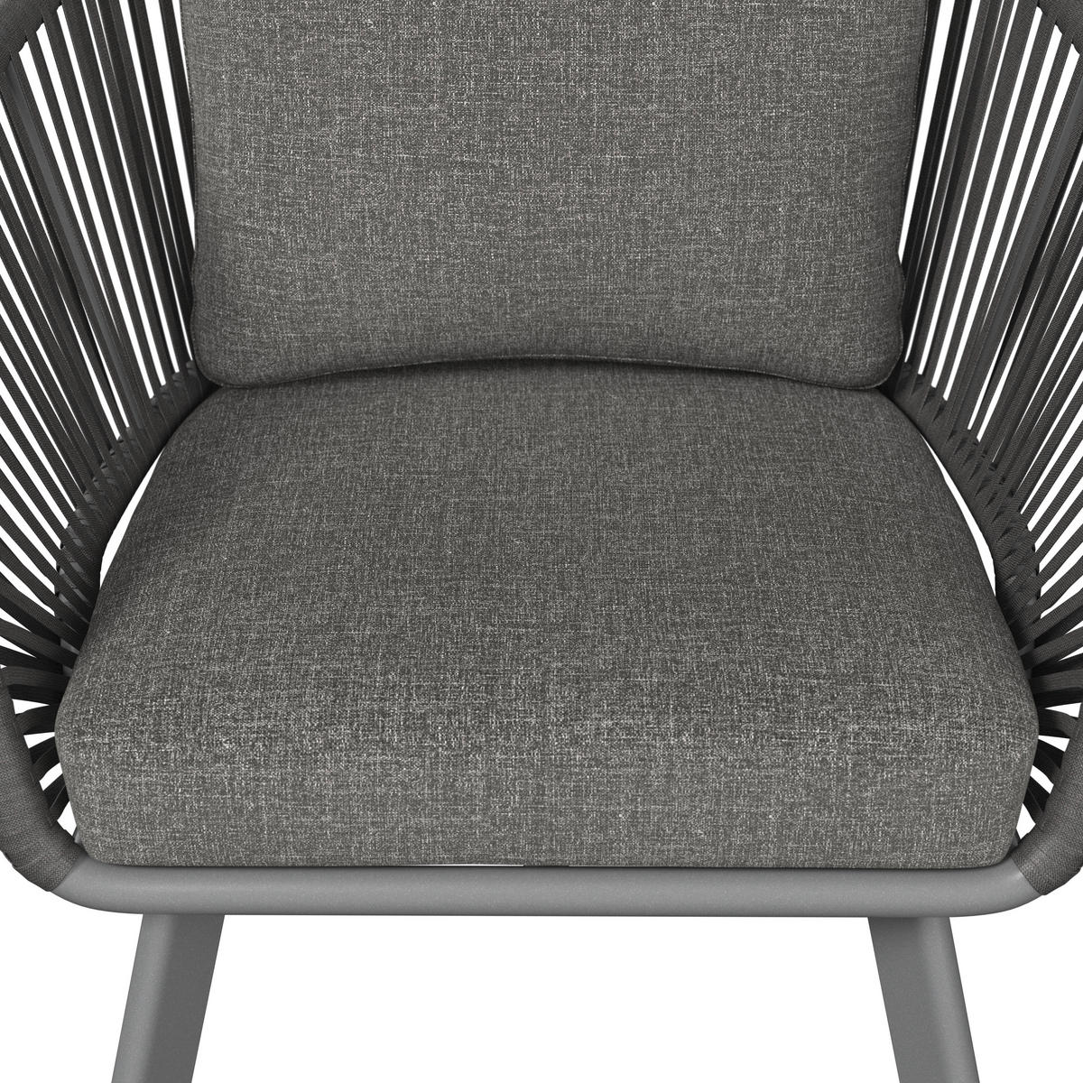 LOUNGESESSEL  - Anthrazit, Design, Textil/Metall (83/77/82cm) - Ambia Garden