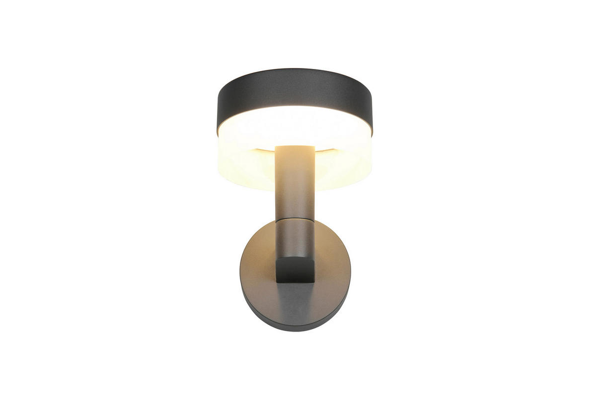AUßENWANDLEUCHTE 16,5/22/22,5 cm   - Anthrazit/Weiß, Design, Kunststoff/Metall (16,5/22/22,5cm)