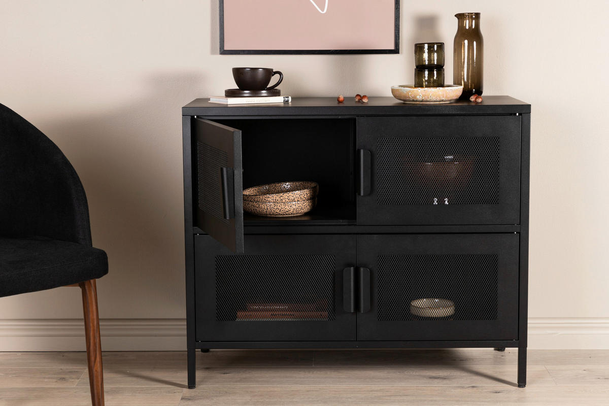 SIDEBOARD  in 90/75/40 cm  - Schwarz, Design, Metall (90/75/40cm) - Livetastic