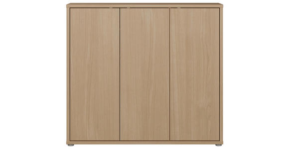 SCHUHSCHRANK 109,2/99,1/34,9 cm  - Eichefarben/Grau, MODERN, Holzwerkstoff/Kunststoff (109,2/99,1/34,9cm) - Carryhome