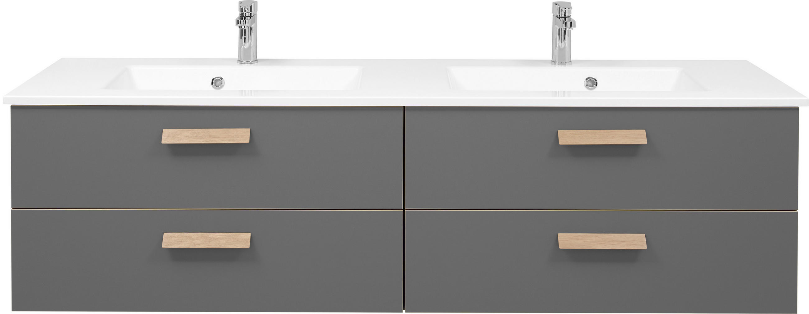 WASCHTISCHKOMBI 185 cm  - Hellbraun/Weiß, KONVENTIONELL, Naturmaterialien/Holz (185cm) - Dieter Knoll