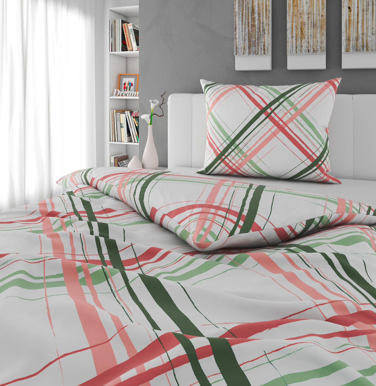 POSTEĽNÁ BIELIZEŇ, seersucker, viacfarebná, 140/200 cm - viacfarebná, Konventionell, textil (140/200cm) - Esposa