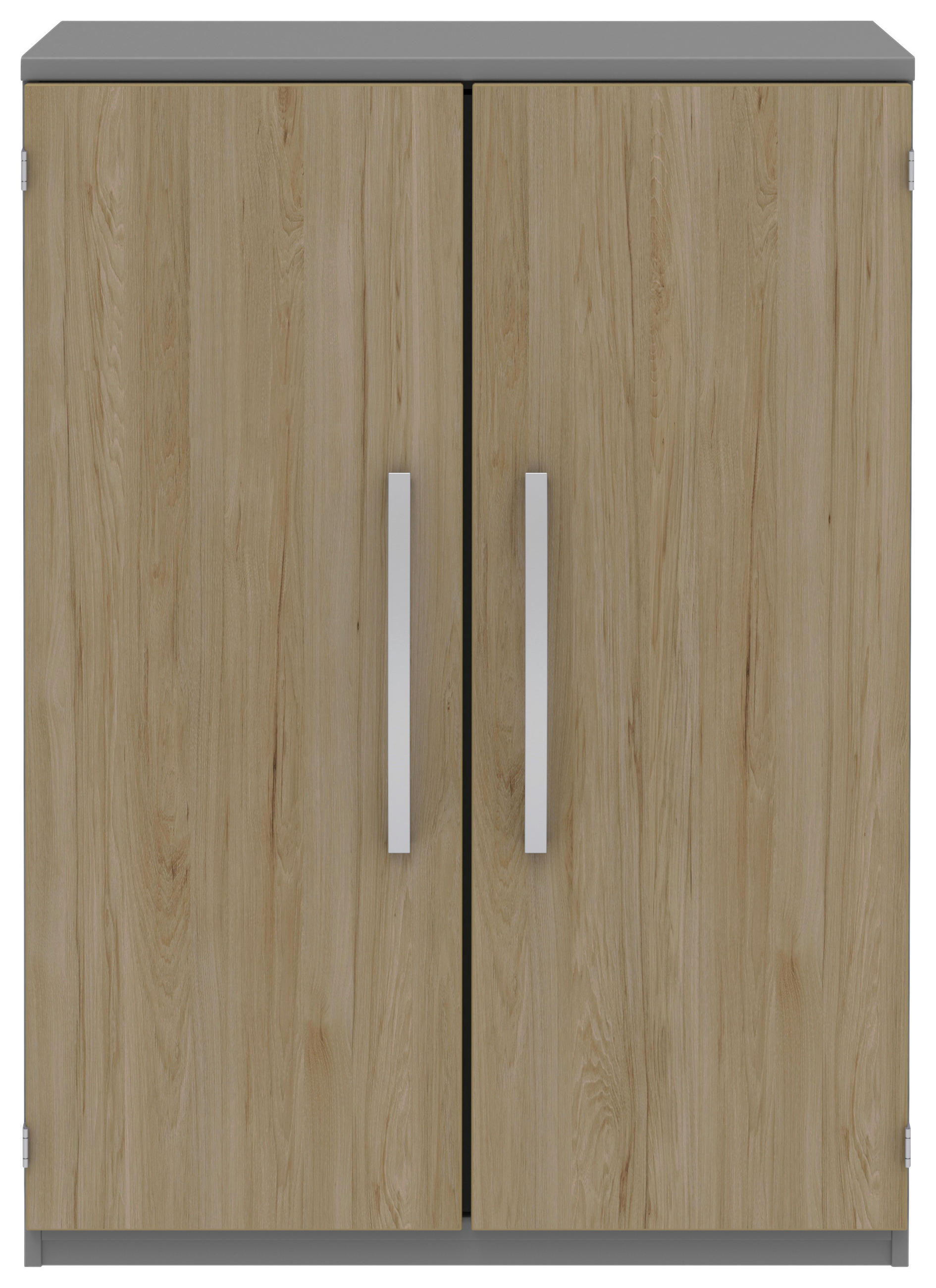 AKTENSCHRANK 80/111,7/43 cm  - Eichefarben/Grau, Konventionell, Holzwerkstoff (80/111,7/43cm) - Moderano